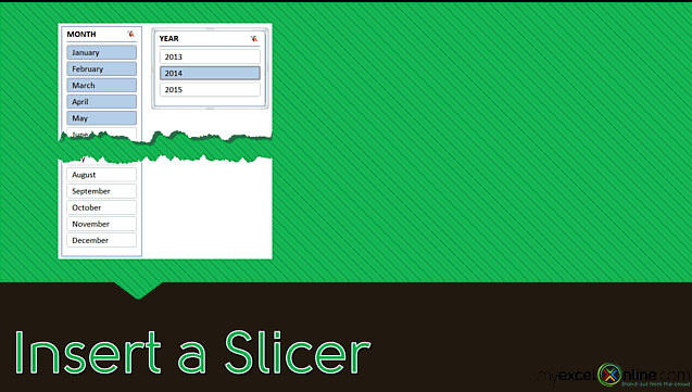 slicer function in excel for mac